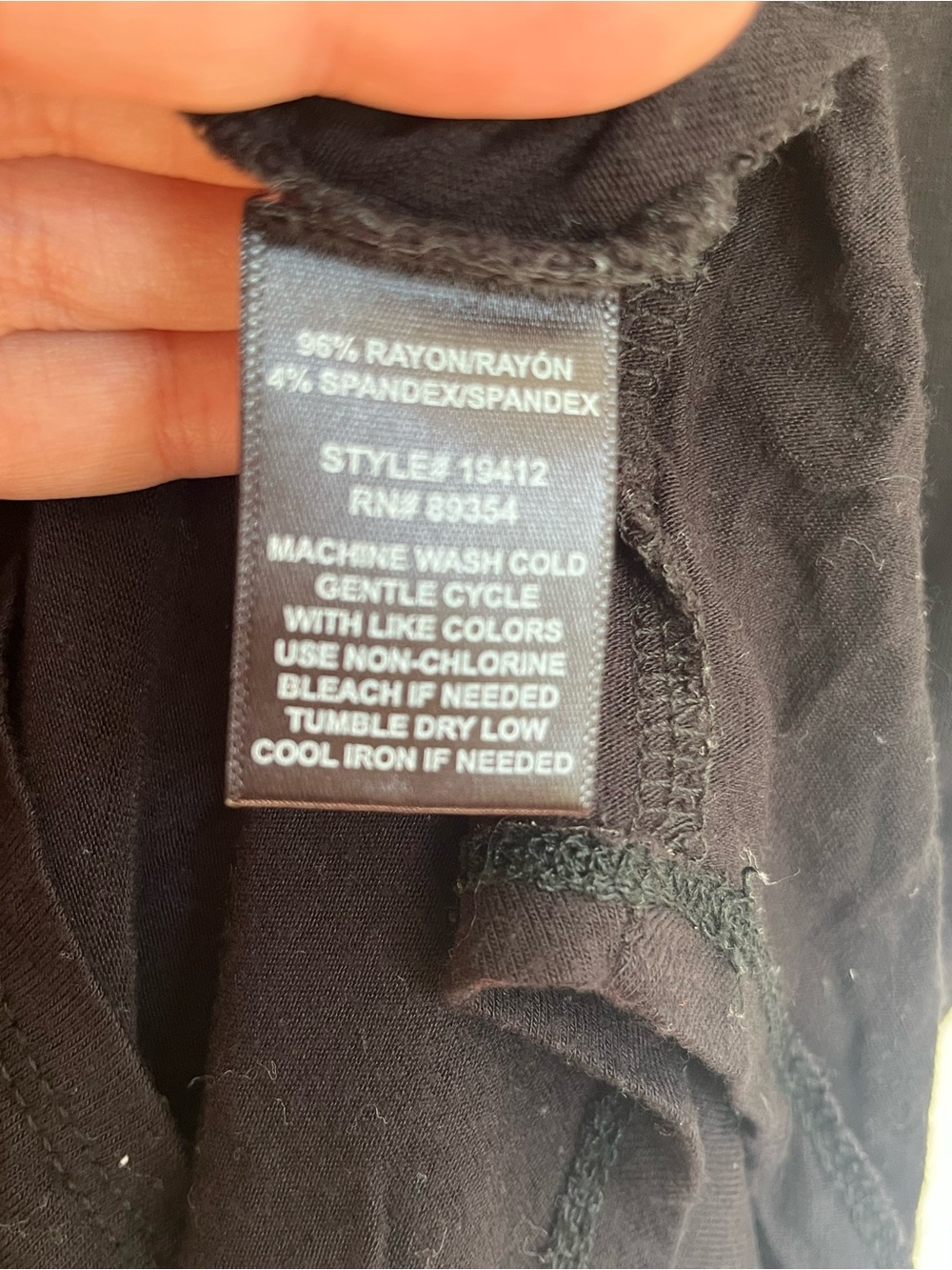 Kristin Nicole Simple Little Black Tee Dress Minimalist Women’s Size Small - Picture 6 of 6